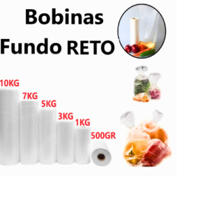 Bobinas picotadas fundo reto